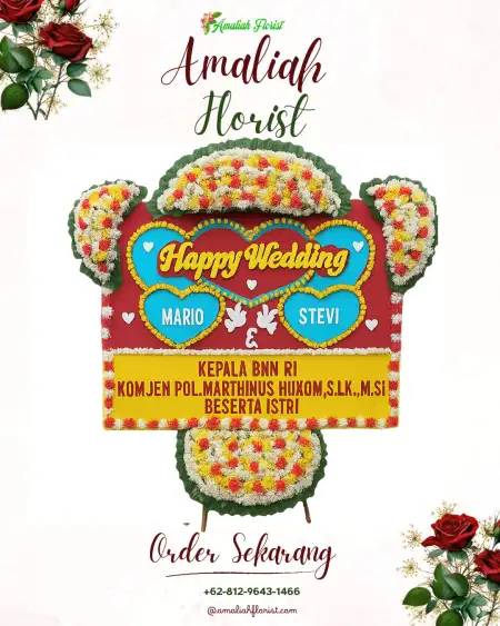 Papan Bunga Pernikahan Katemas